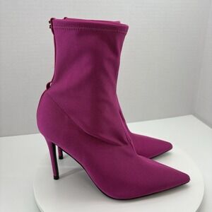 Guess Forsta Fuschia Ankle Stiletto High‎ Heel Boots Women's Size 7.5 M